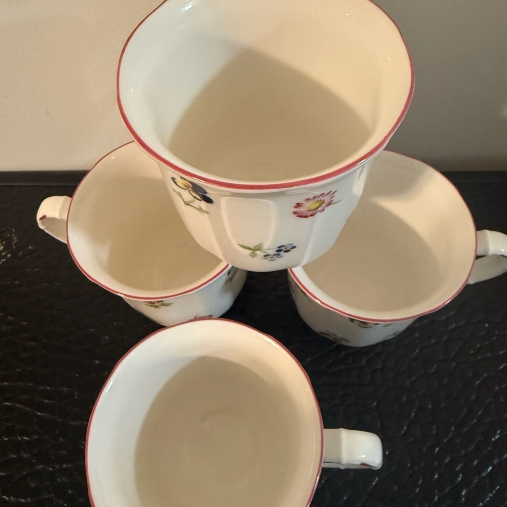 Villeroy & Boch Coffee Tea Cup Petite Made In Germany Set Of 4 - Picture 11 of 12